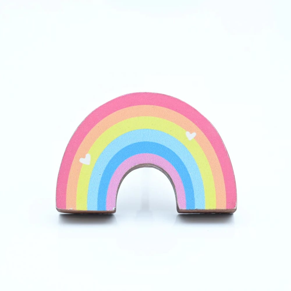 Handmade Acacia Wood Rainbow Kids Furniture Knob